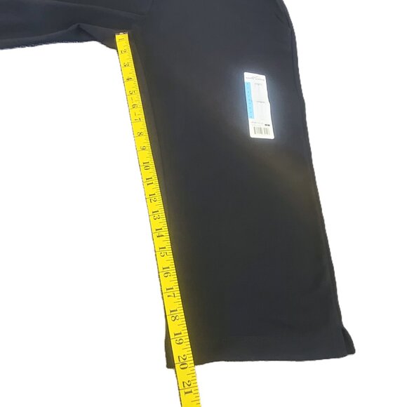 NWT EDDIE BAUER Cotton Blend Black Casual Capri Pants Soft Stretch Size Large - Picture 9 of 9